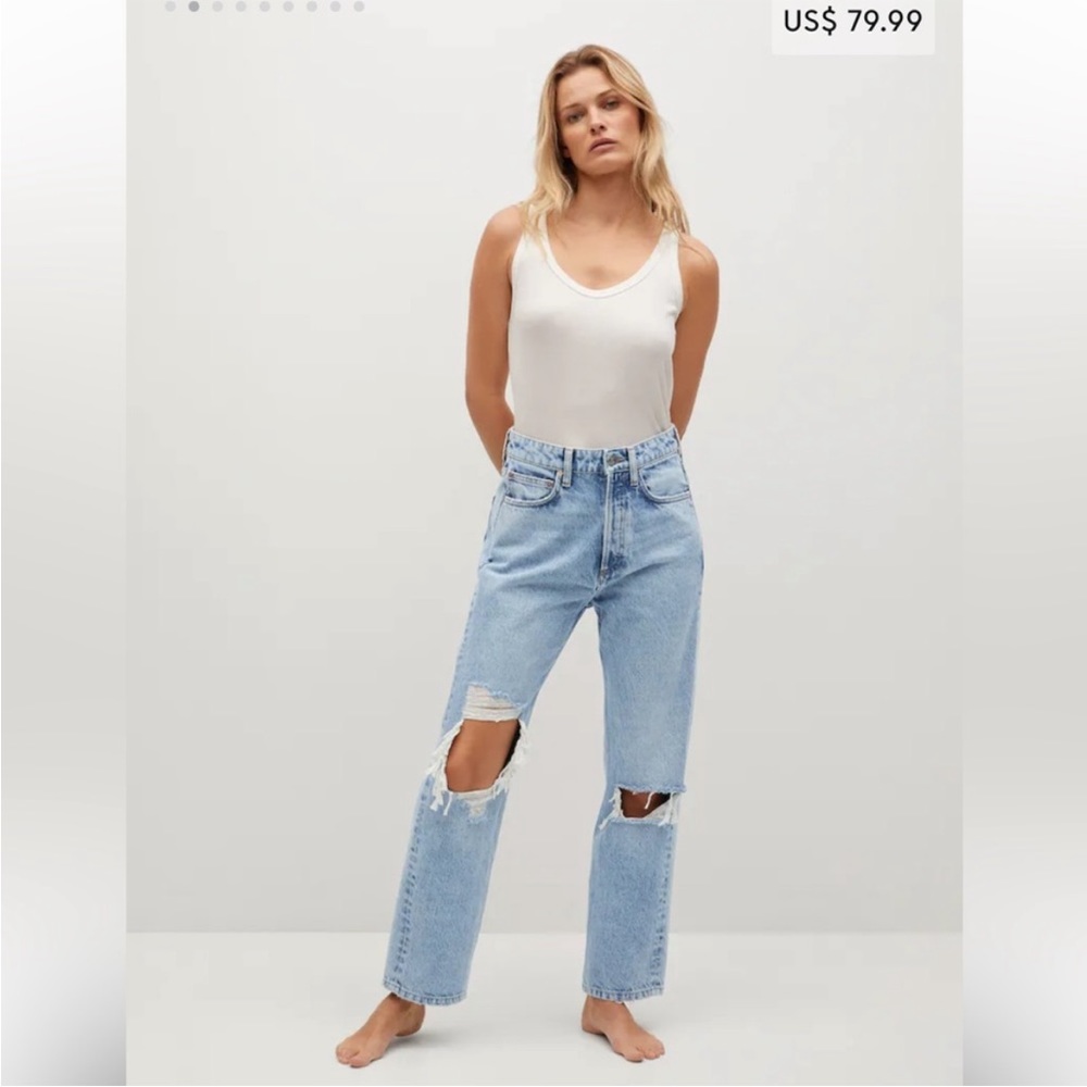 Mango | Selina | blue distressed Jeans | size 6